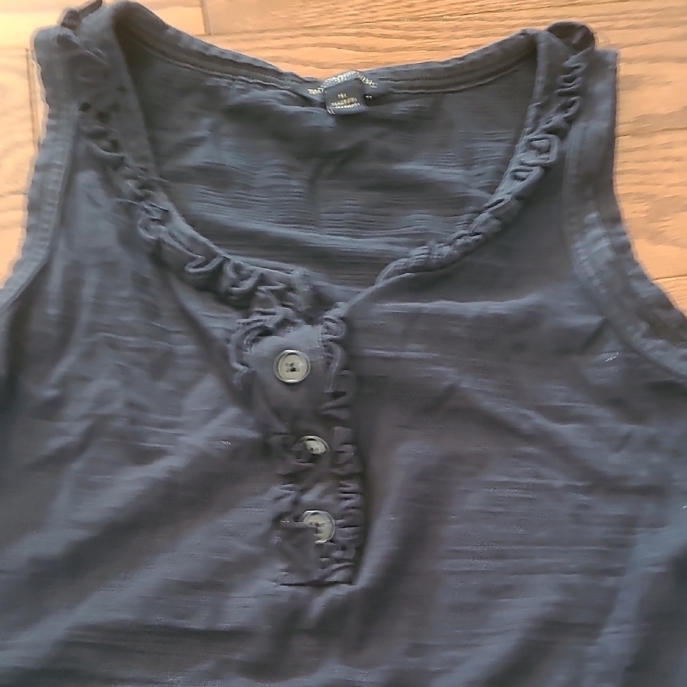 Banana Republic Blue Ruffled Tank Top - Picture 3 of 3